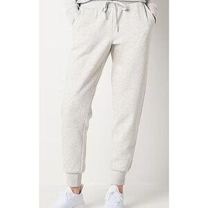 NWT Xersion Women's Super Soft Fleece Mid Rise Jogger Pant Heather Grey Small